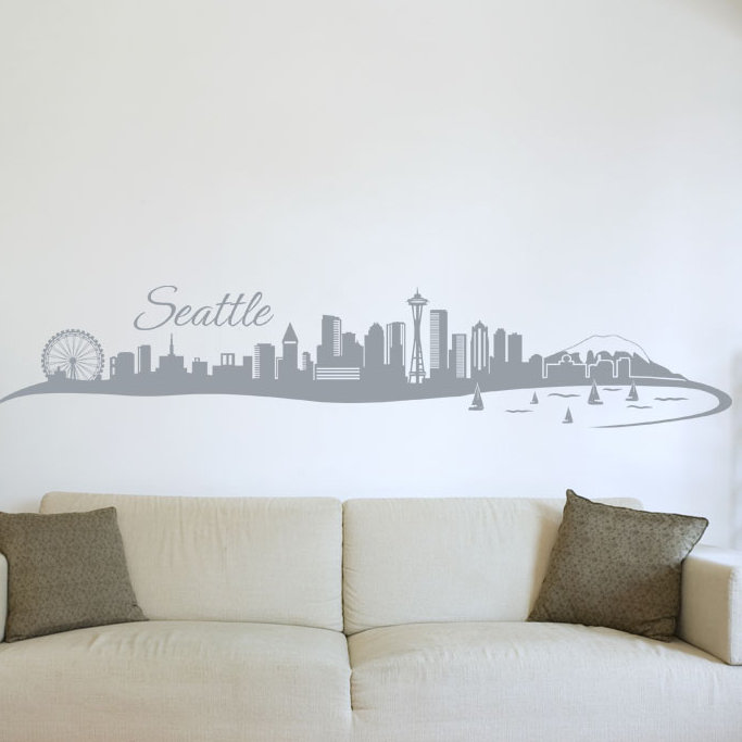 Style and Apply Seattle Skyline Wall Decal Wayfair